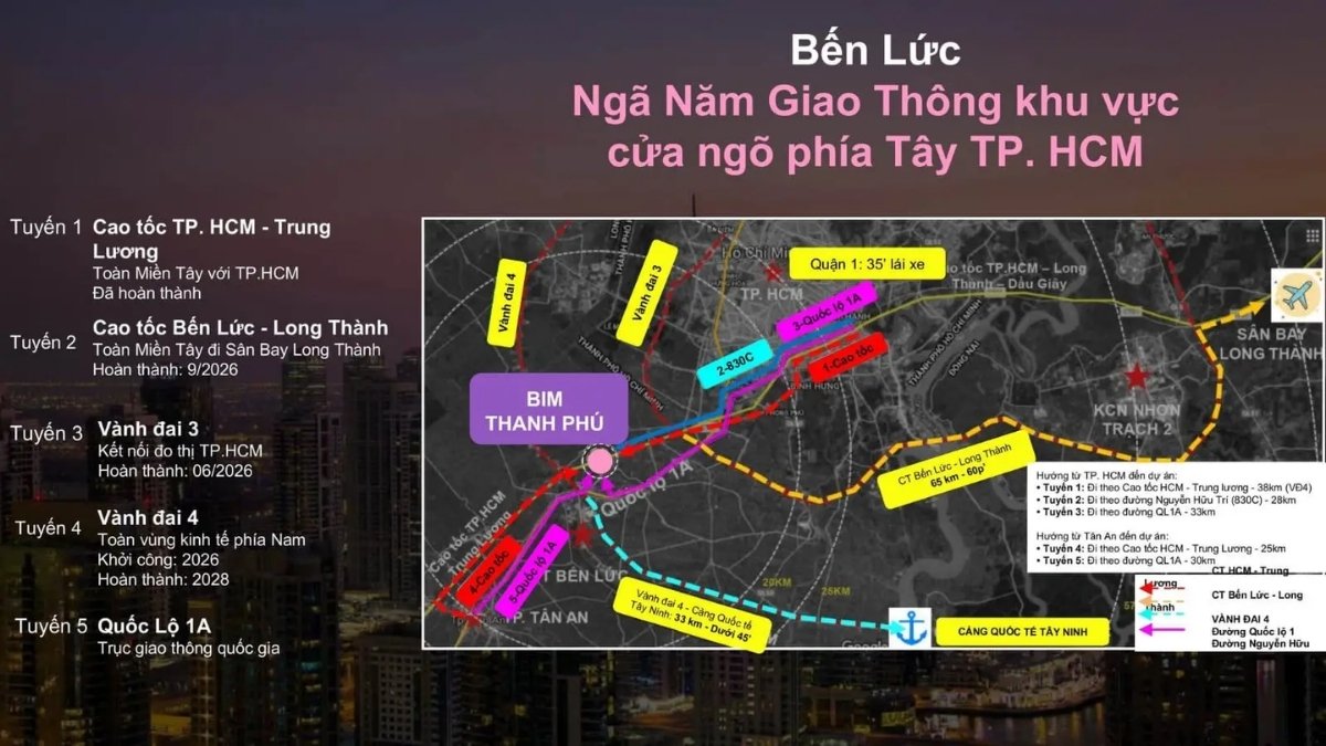 Thanh Phú Centre Point được ví như "mắt xích" kết nối then chốt giữa TP.HCM và 13 tỉnh Đồng bằng sông Cửu Long