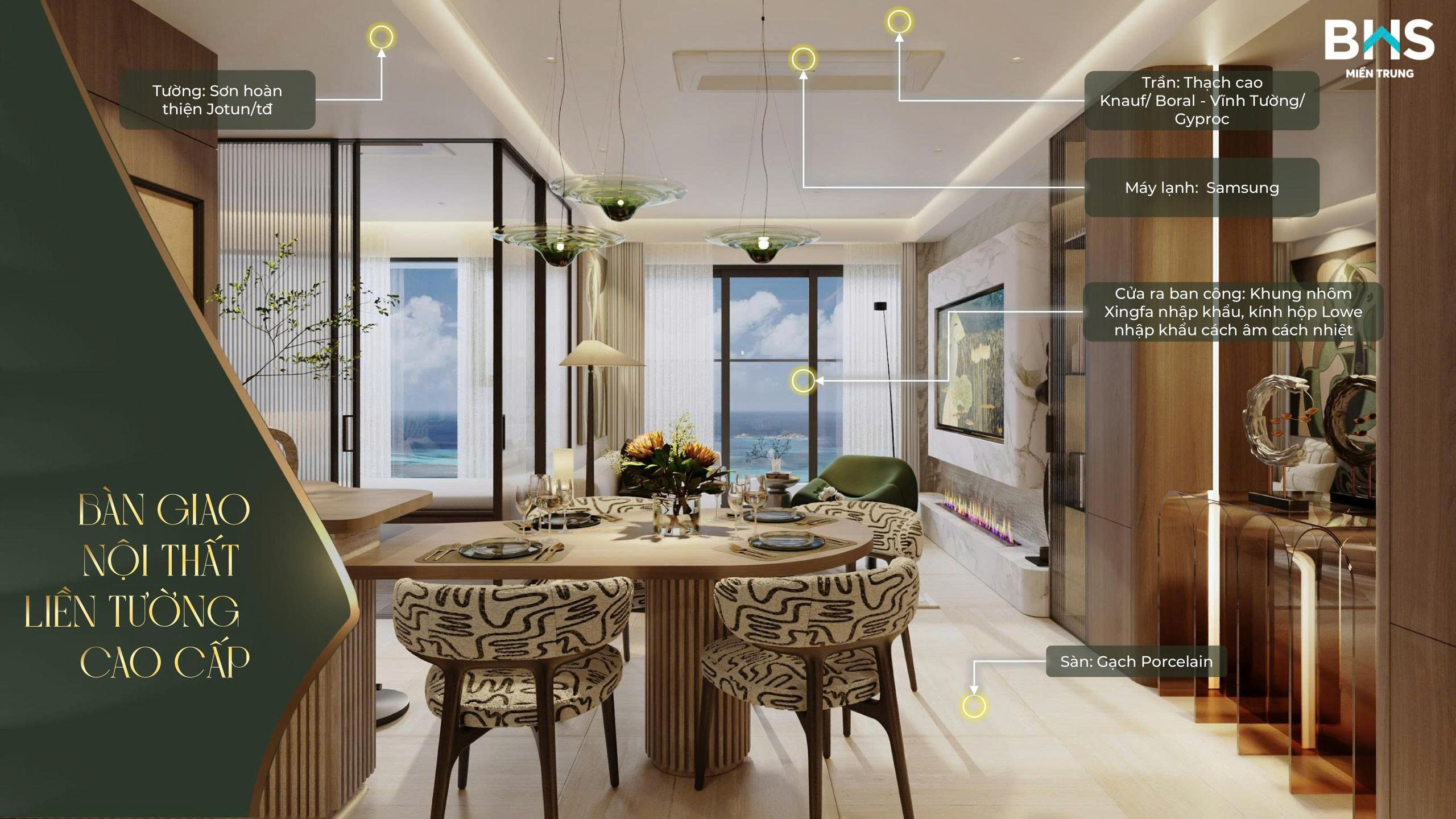 Bàn giao nội thất liền tường cao cấp tại The Poet Residence Danang