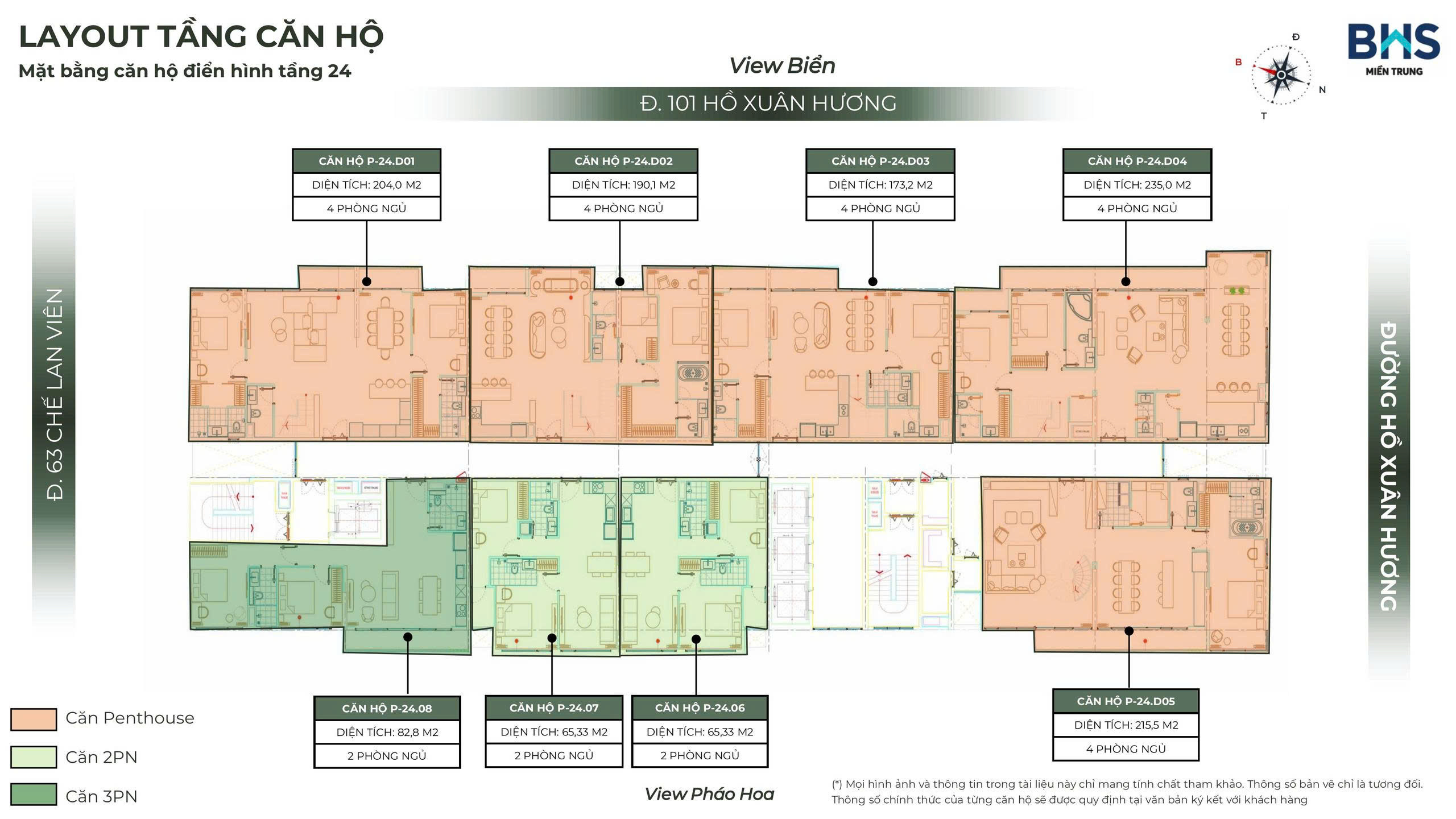 Mặt bằng tầng 24 The Poet Residence