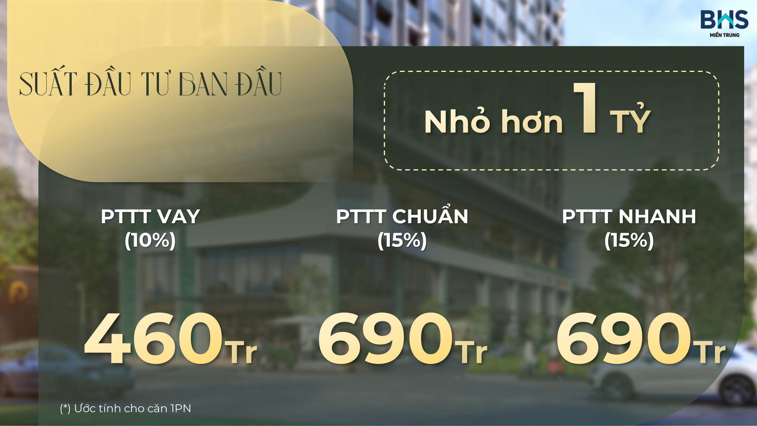 Phương án đầu tư vốn cực nhỏ cho The Poet Residence Danang