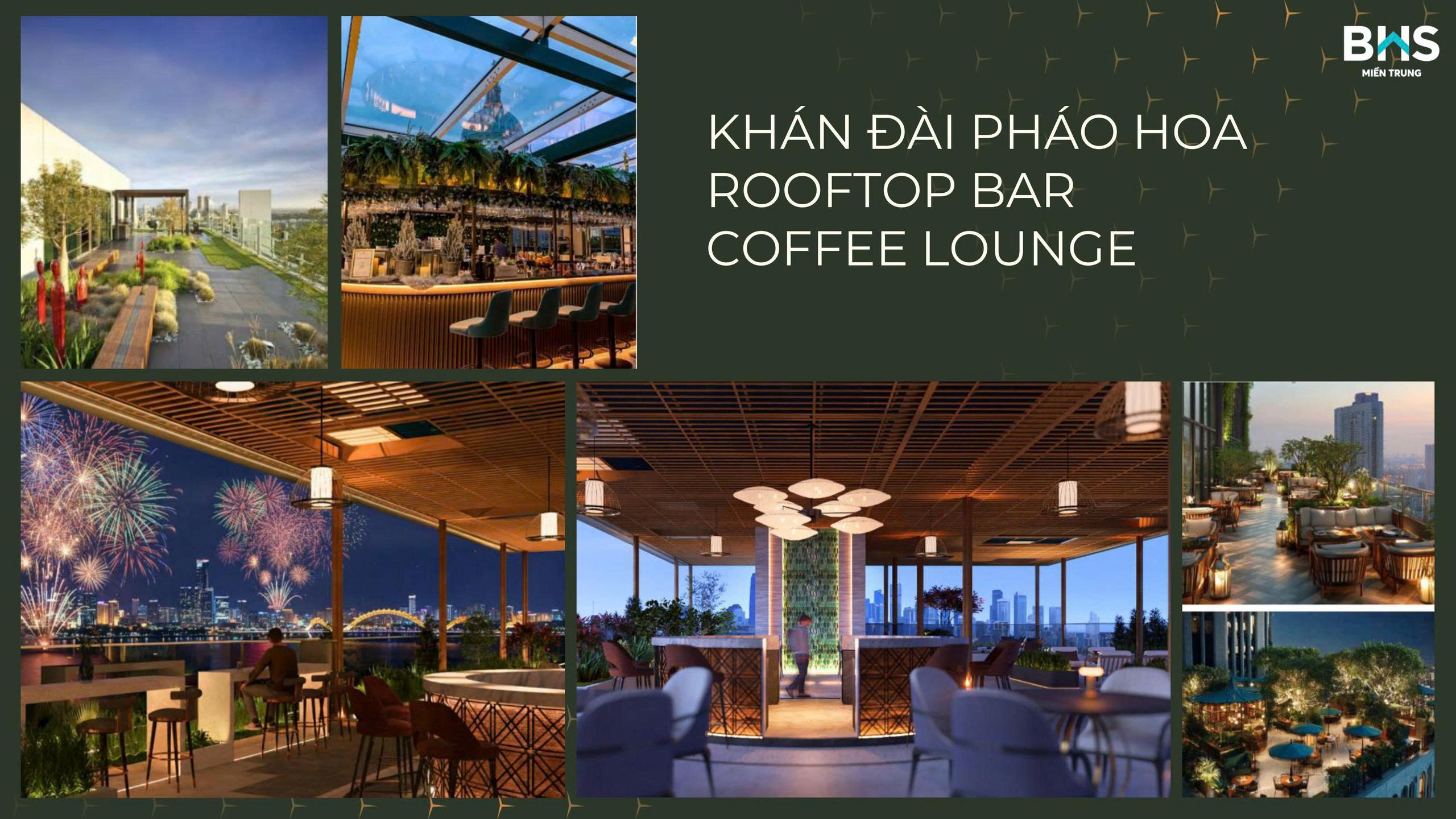 Khán đài pháo hoa tầng thượng mỗi dịp pháo hoa quốc tế tại The Poet Residence Danang