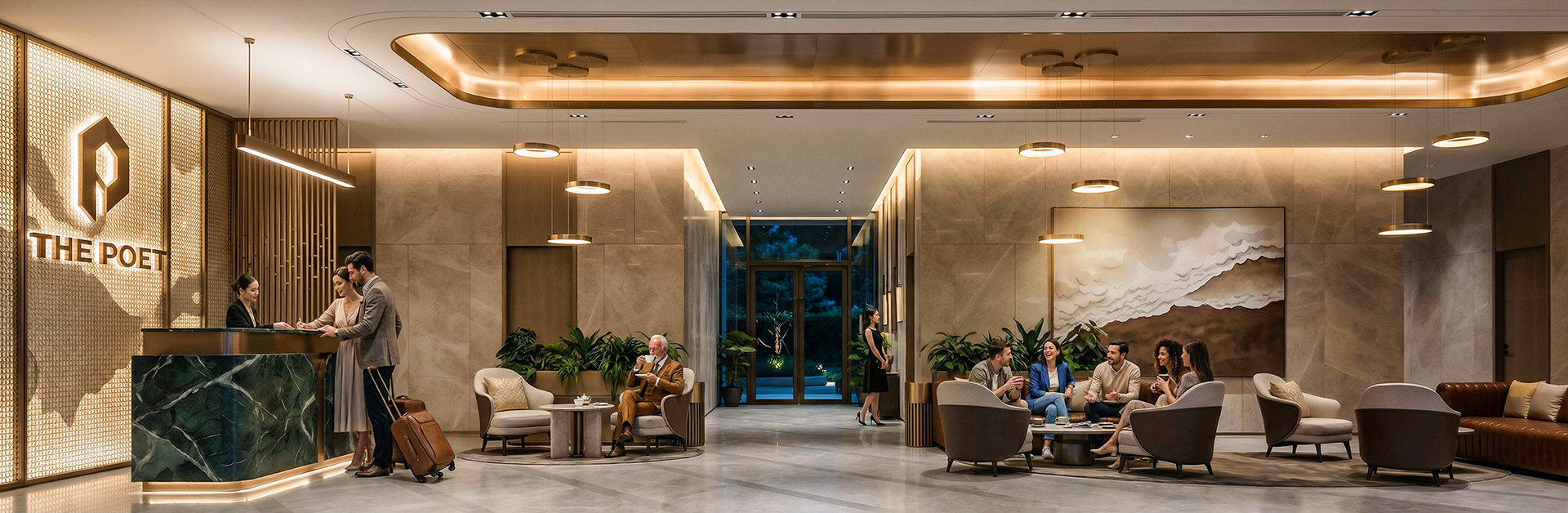 Sảnh đon căn hộ The Poet Residence Đà Nẵng