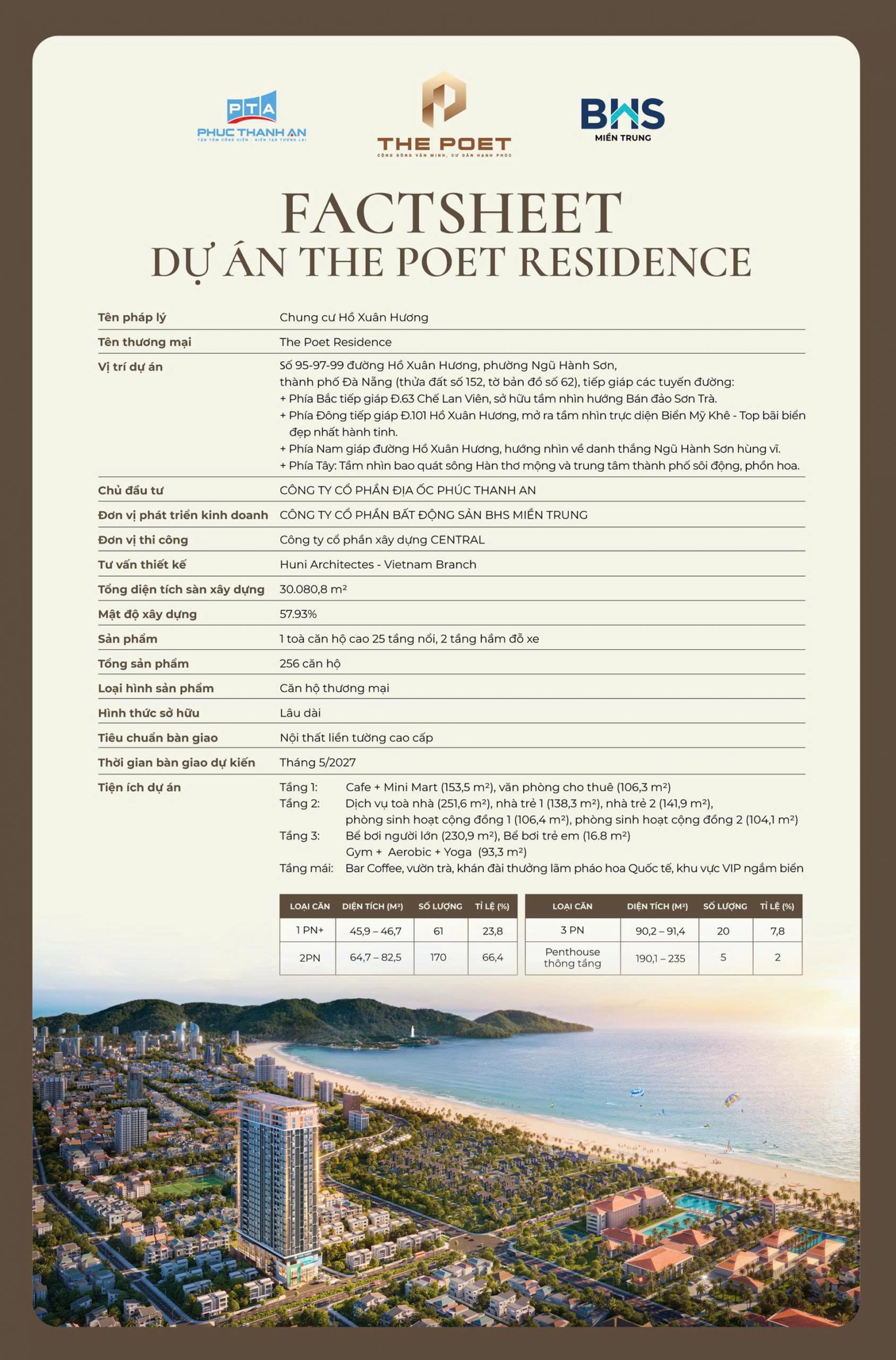 Tổng quan căn hộ The Poet Residence Đà Nẵng