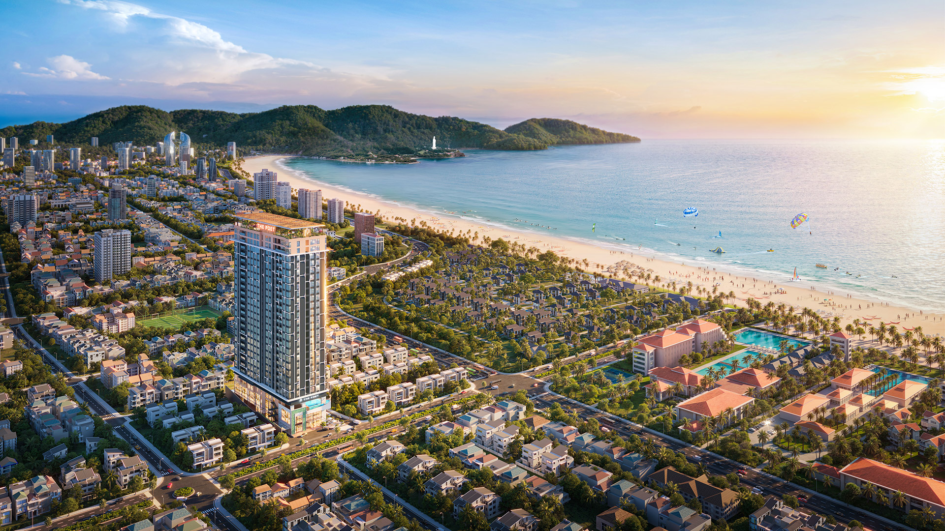 Tổng quan View Biển Căn Hộ The Poet Residence Danang