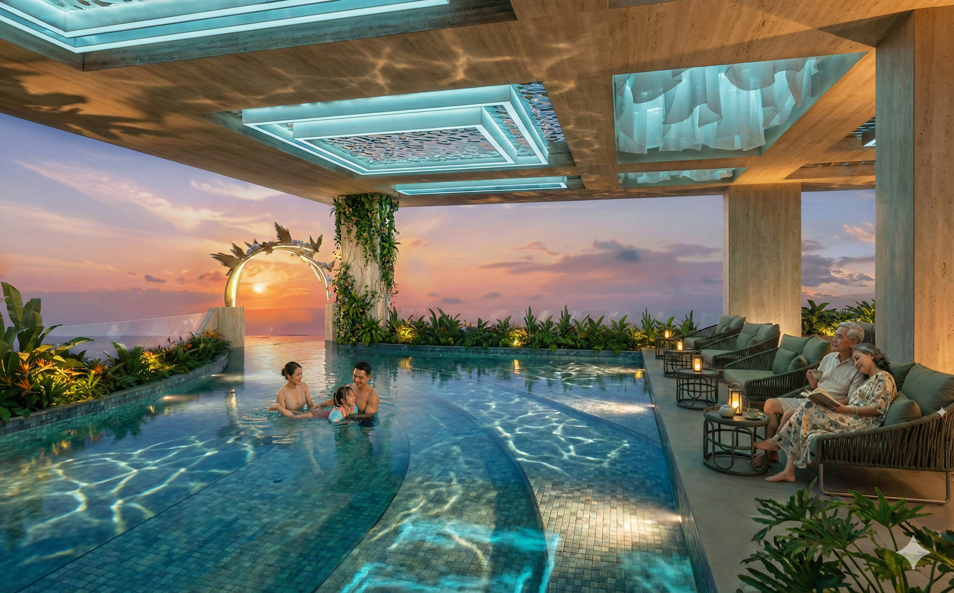 View Hồ Bơi Căn Hộ The Poet Residence Danang