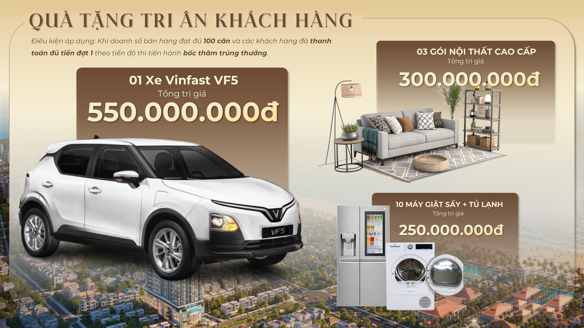 CHính sách quà tặng bốc thăm tại The Poet Residence Đà Nẵng