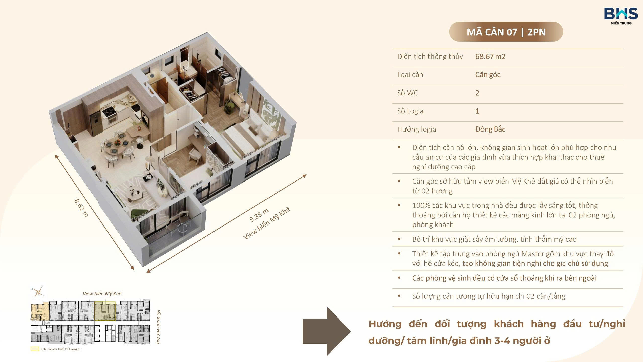 Layout The Poet Residence – Thiết Kế Thông Minh, Tối Ưu Không Gian Sống 19 Layout bố trí căn hộ 2PN góc The Poet Residence Đà Nẵng