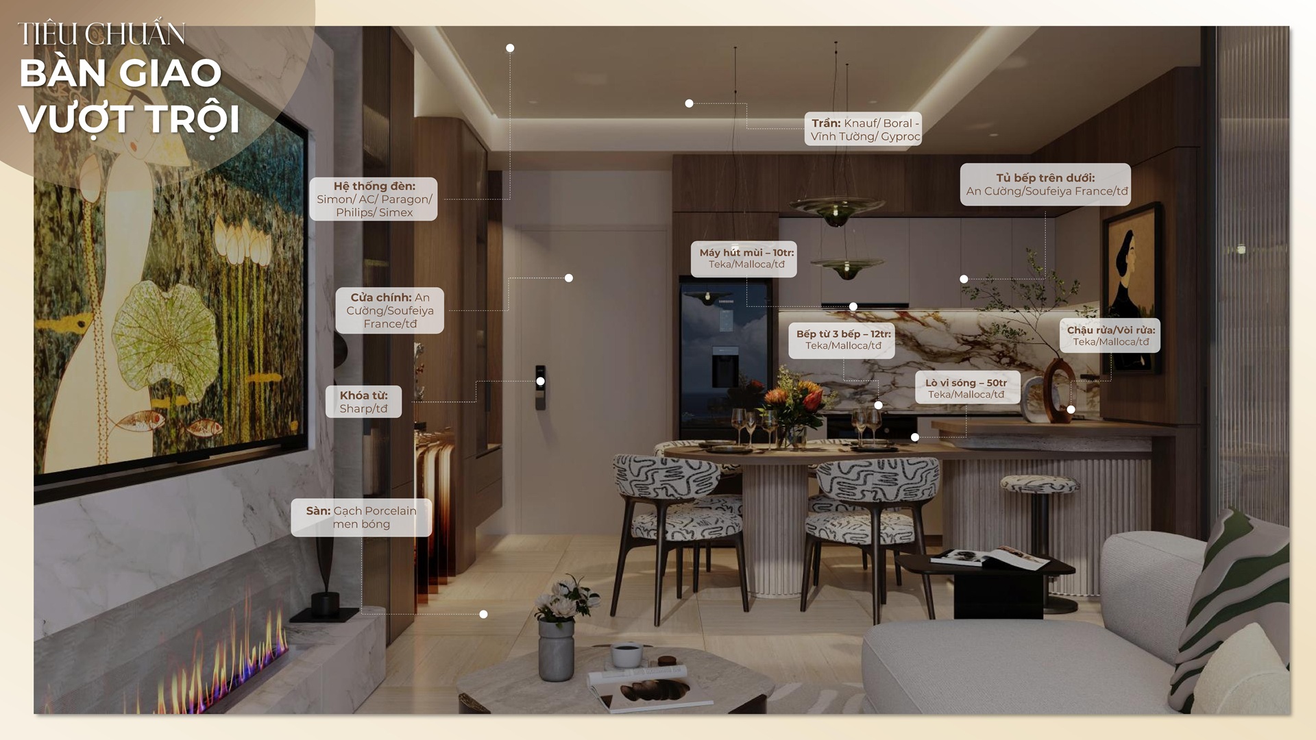 Tiêu chuẩn Vật Liệu bàn giao Căn Hộ The Poet Residence Đà Nẵng